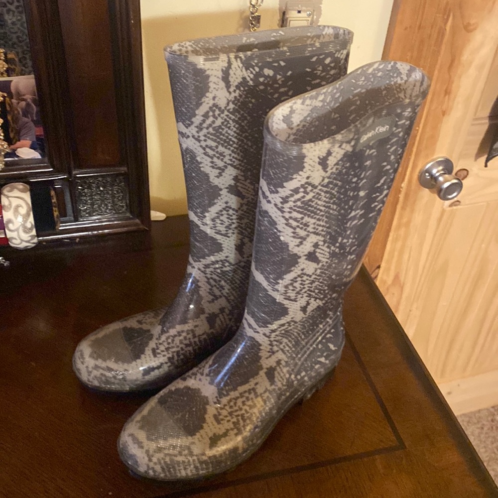 Snakeskin rain Boots